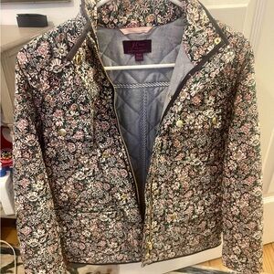 J. Crew x Liberty Floral Women's Quilted Jacket - Navy and Pink